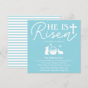 Er ist "Risen Soft Blue Oaster Invasion" Einladung
