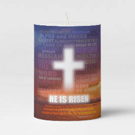 Er ist Risen Stumpenkerze