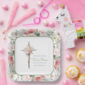 Er ist Risent Spring Blumenkreuz Teller (Party)