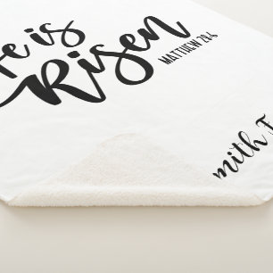 Er ist Riser Osterblanket Sherpa Black & White Sherpadecke