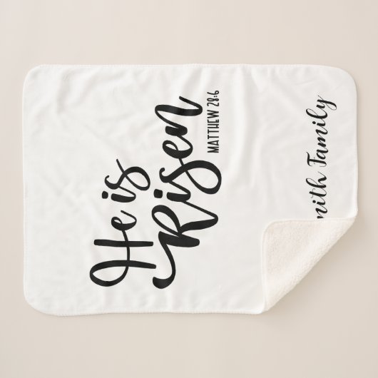 Er ist Riser Osterblanket Sherpa Black & White Sherpadecke (Vorderseite (Horizontal))