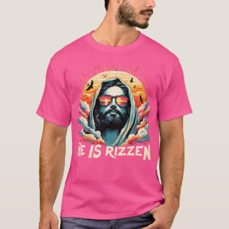 Er ist Rizzen Christlich ist Rizzen Retro glauben T-Shirt