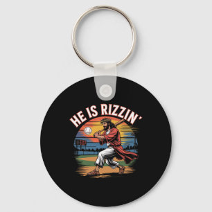 Er ist Rizzen OsterJesus Rette Shirt Religiöse Ch Schlüsselanhänger