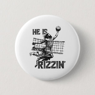 Er ist Rizzin Funny Jesus, der Volleyball-Spieler Button
