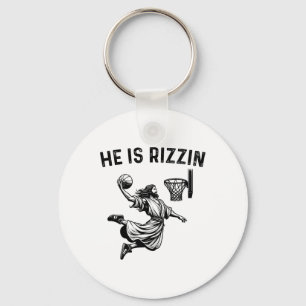 Er ist Rizzin Jesus Basketball Christlich Religiös Schlüsselanhänger