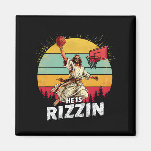 Er ist Rizzin Jesus das Lamm Gottes glücklichen Os Magnet