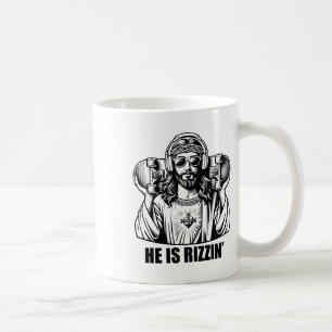 Er ist Rizzin Jesus Skateboard Ostern Religiös Ris Kaffeetasse