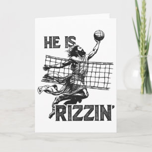 Er ist rizzin lustig Jesus spielt Volleybyll Spiel Karte