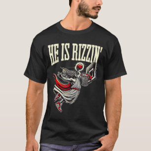 Er ist Rizzin lustigen Jesus Bysketll Meme T-Shirt