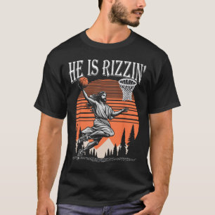 Er ist Rizzin lustiger Jesus Sketll Ostern christl T-Shirt
