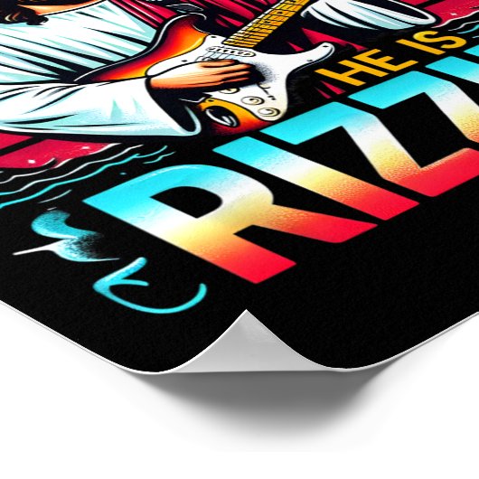 Er ist Rizzin Ostern Christlich Jesus Funny Jesus Poster (Ecke)