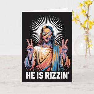 Er ist Rizzin' Ostern Grußkarte Lustige Gen Z chr Karte
