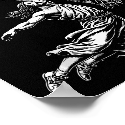 Er ist Rizzin Spaß Jesus Basketball Meme Tank Top Poster (Ecke)