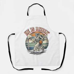 Er ist Rizzin Vintage Basketball religiöses Shirt Schürze
