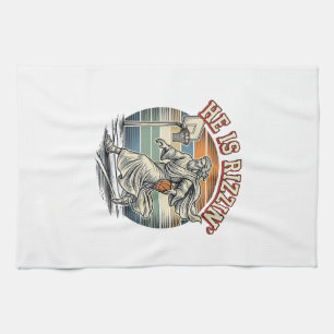 Er ist Rizzin Vintage Basketball Religiöses T-Shir Geschirrtuch