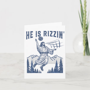 Er ist Rizzin Volleyball Jesus glücklichen Ostern  Karte
