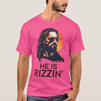 Er ist Rizzins lustiger Jesus, der eine Sonnenbril T-Shirt