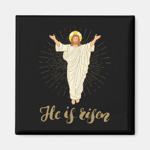 Er ist Rizzins Oster Jesus Christlicher Glaube Magnet