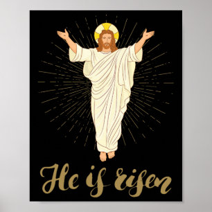 Er ist Rizzins Oster Jesus Christlicher Glaube Poster