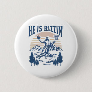 Er ist Rizzinser Osterfeier Jesus Christlicher Gla Button