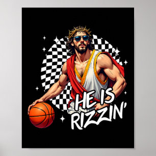 Er ist Rizzinser Osterfeier Jesus Christlicher Gla Poster