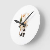 ER IST SCHÖN UND WUNDERSCHÖN IN WEISS-SANTA-SCHLOC RUNDE WANDUHR (Winkel)