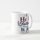 Er ist treu durch alle Hingabe-Quote Kaffeetasse (VorderseiteRechts)