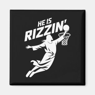 Er ist urkomisch Jesus Bysketbyll Meme Retro Oster Magnet