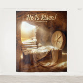 Er ist verschwiegen! Ostersonntag Wandteppich (Vorderseite)