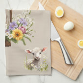 Er ist vom Kreuz verschont Geschirrtuch (Viertel Falte)