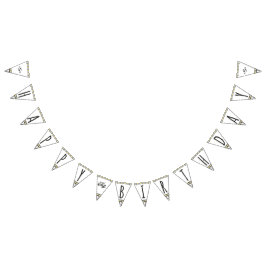 Er ist wildes Monogramm-alles Gute zum Geburtstag Wimpelkette