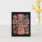 Er ist zu Christlichen Ostern Boho Floral Karte (Gelbe Blume)