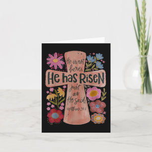 Er ist zu Christlichen Ostern Boho Floral Karte