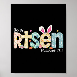 Er ist zu Jesus Christlichen glücklichen Ostermädc Poster
