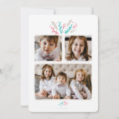 Er ist zu Ostern 4 Foto Flat Card Einladung (Rückseite)