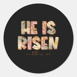 Er ist zu Ostern Christlich Runder Aufkleber