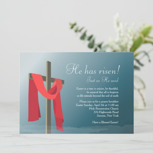 Er ist zu Ostern eingeladen. Einladung (Stehend Vorderseite)