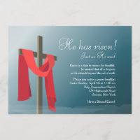 Er ist zu Ostern eingeladen.