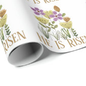 Er ist zu Ostern floral Geschenkpapier (Rolleneckpunkt)