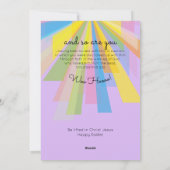 Er ist zu Ostern Gruß. Feiertagskarte (Rückseite)