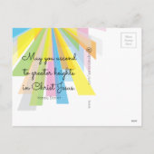 Er ist zu Ostern Gruß. Feiertagspostkarte (Rückseite)