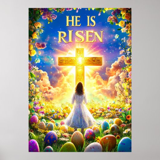 Er ist zu Ostern Jesus auferstanden Poster (Vorne)