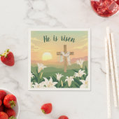 Er ist zu Ostern Sonnenaufgang Papier Napkin Serviette (Beispiel)