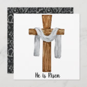 Er ist zu Ostern Weihnachtskarte. Feiertagskarte (Vorne/Hinten)