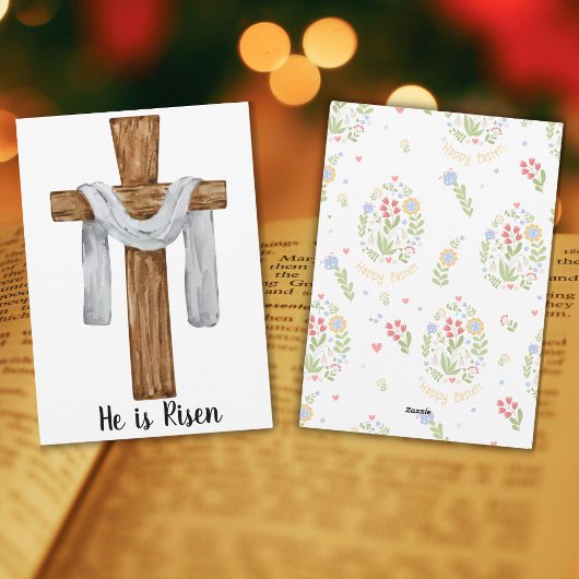 Er ist zu Ostern Weihnachtskarte. Feiertagskarte