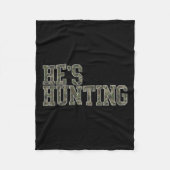 Er jagt Ehefrau Enten Jagd Ehefrau Hirsche Jagd W Fleecedecke (Vorderseite)