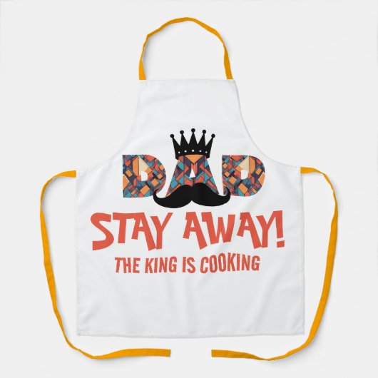 ER KÄCHT SICH: Geometrische Buchstaben Schürze (Vorderseite)