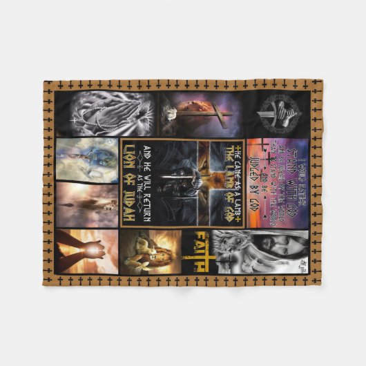 Er kam als Lamm zum Lamm Gottes Löwen Judas Fleecedecke (Vorderseite (Horizontal))