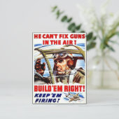 Er kann keine Waffen in der Luft reparieren Postkarte (Stehend Vorderseite)