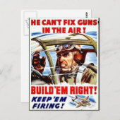 Er kann keine Waffen in der Luft reparieren Postkarte (Vorne/Hinten)